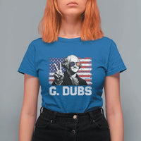 G Dubs George Washington Funny 4th Of July T Shirt For Women Vintage American Flag