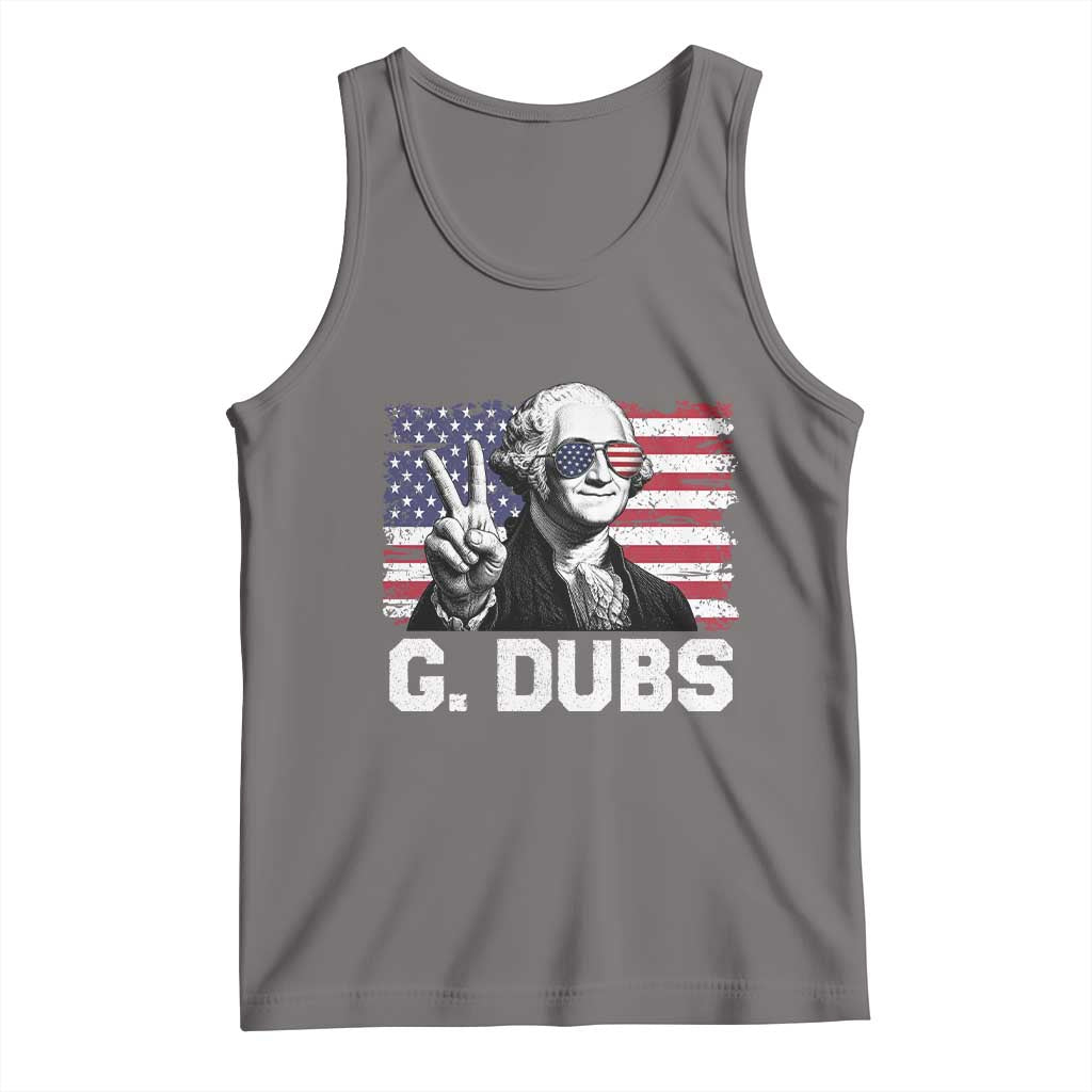 G Dubs George Washington Funny 4th Of July Tank Top Vintage American Flag