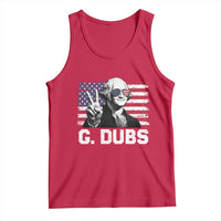 G Dubs George Washington Funny 4th Of July Tank Top Vintage American Flag