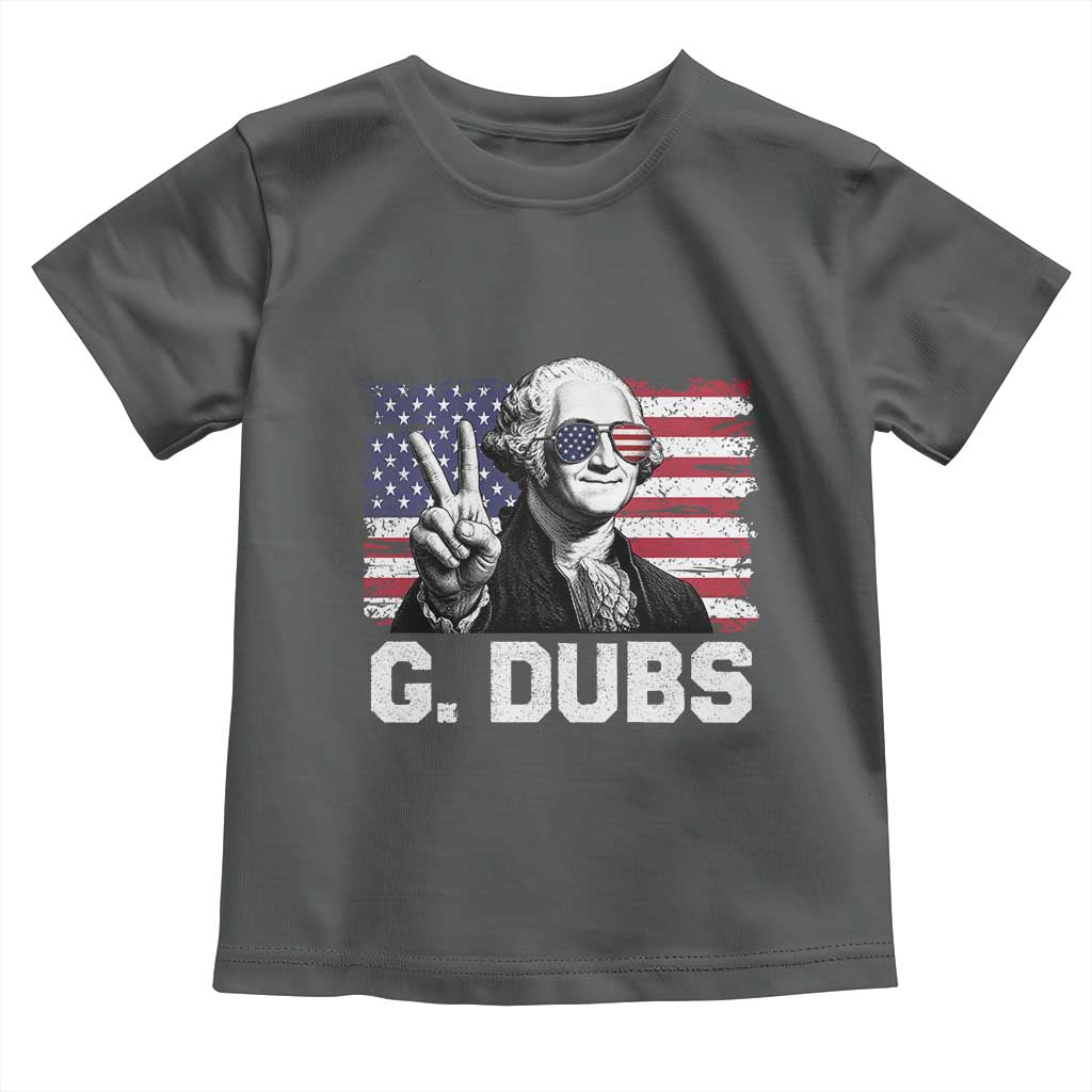 G Dubs George Washington Funny 4th Of July Toddler T Shirt Vintage American Flag