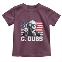 G Dubs George Washington Funny 4th Of July Toddler T Shirt Vintage American Flag