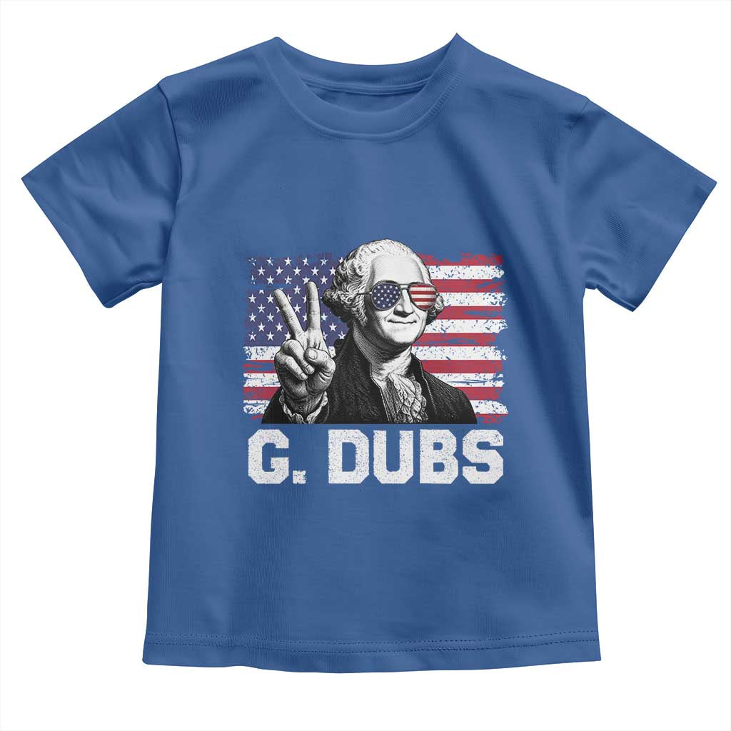 G Dubs George Washington Funny 4th Of July Toddler T Shirt Vintage American Flag