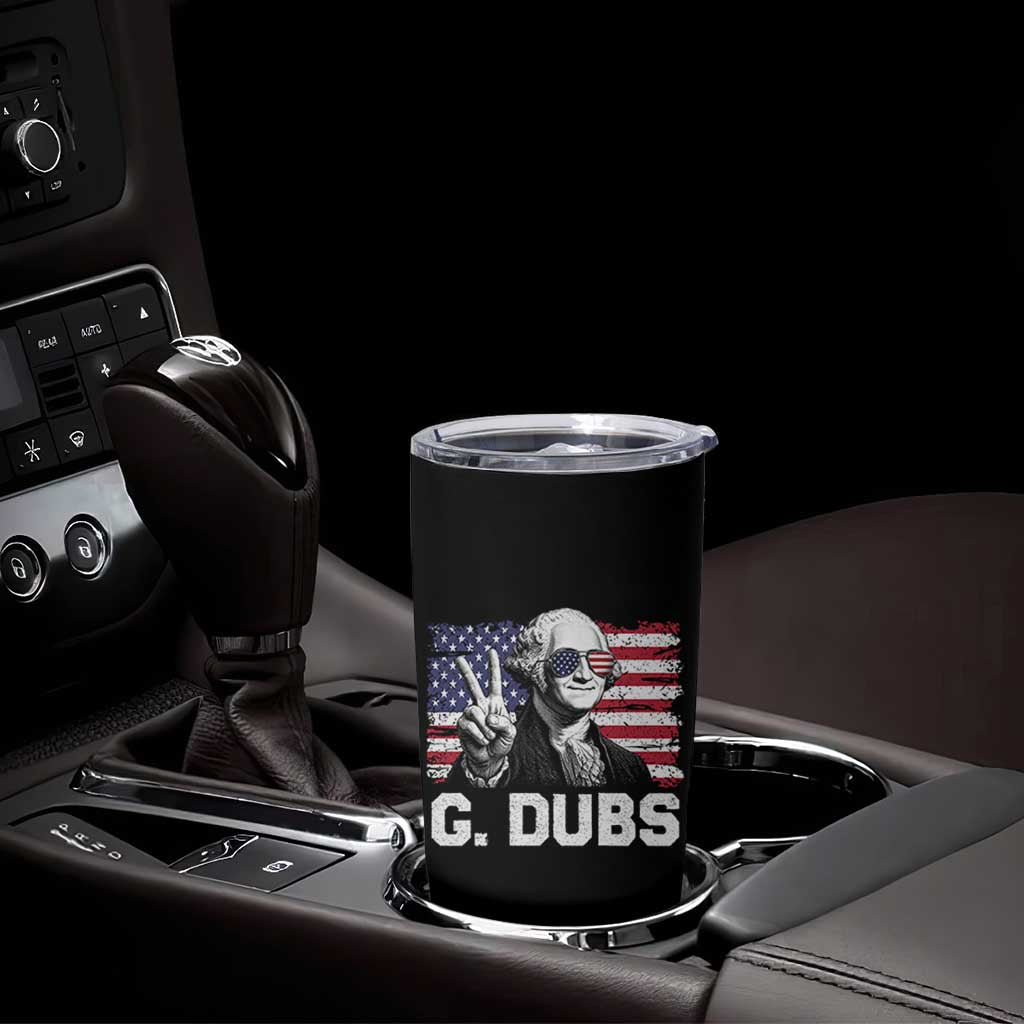 G Dubs George Washington Funny 4th Of July Tumbler Cup Vintage American Flag