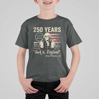 250 Years George Washington Suck It England T Shirt For Kid 4th Of July 1776 2026 250th Anniversary USA