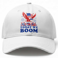 Today We Boom 4th of July Bald Eagle Fireworks Baseball Cap
