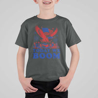 Today We Boom 4th of July Bald Eagle Fireworks T Shirt For Kid