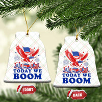 Today We Boom 4th of July Bald Eagle Fireworks Ceramic Ornament