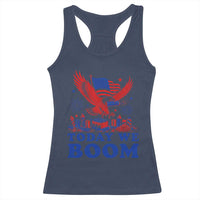 Today We Boom 4th of July Bald Eagle Fireworks Racerback Tank Top