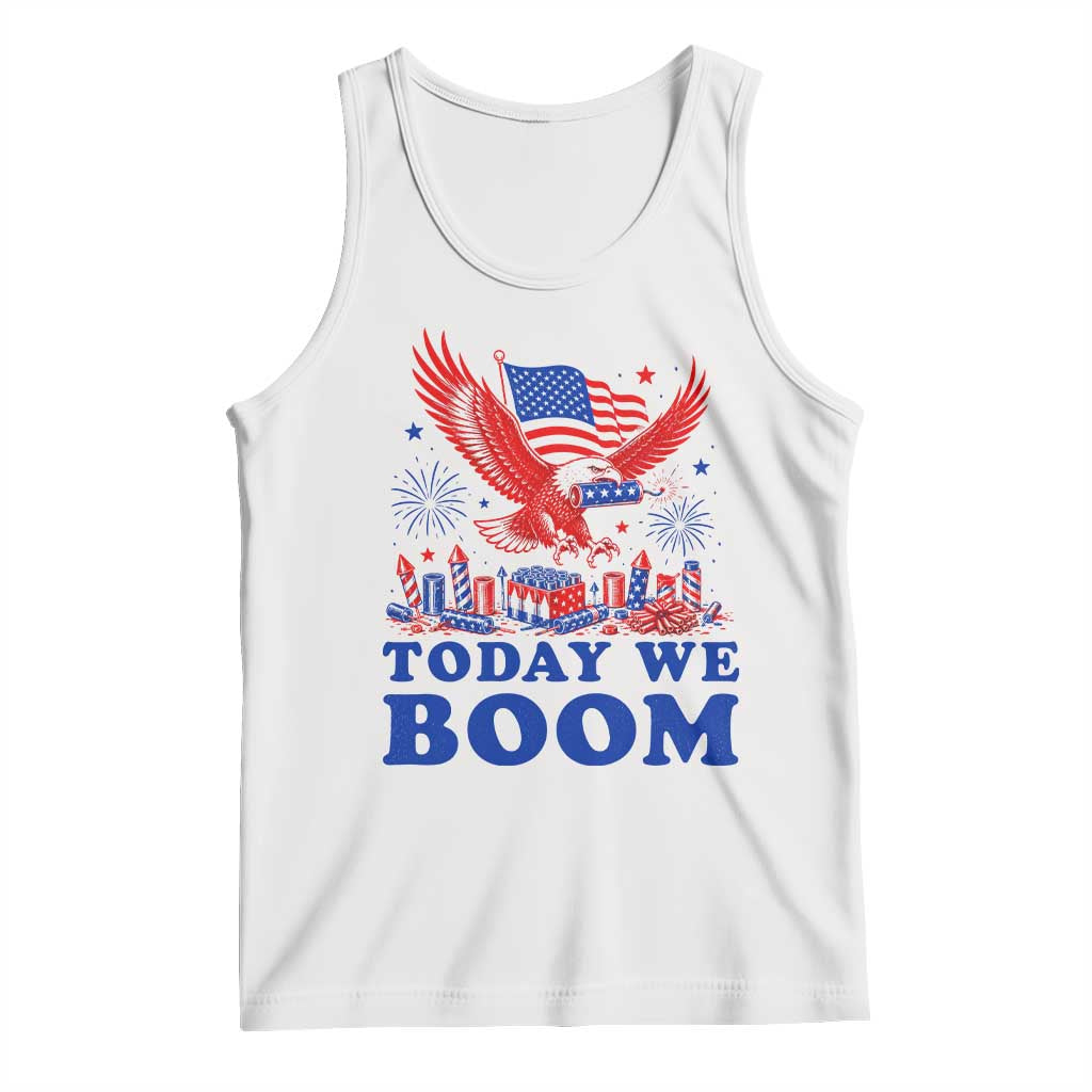 Today We Boom 4th of July Bald Eagle Fireworks Tank Top