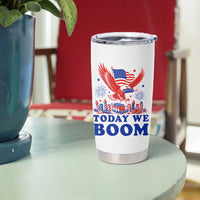 Today We Boom 4th of July Bald Eagle Fireworks Tumbler Cup