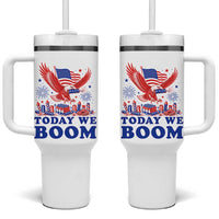 Today We Boom 4th of July Bald Eagle Fireworks Tumbler With Handle