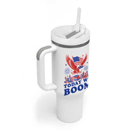 Today We Boom 4th of July Bald Eagle Fireworks Tumbler With Handle