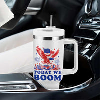 Today We Boom 4th of July Bald Eagle Fireworks Tumbler With Handle