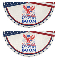 Today We Boom 4th of July Bald Eagle Fireworks Patriotic Fan Flag