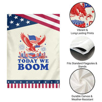 Today We Boom 4th of July Bald Eagle Fireworks Patriotic Garden Flag