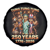 Tung Tung Tung Sahur 250 Years American Spare Tire Cover Funny Brainrot Meme 4th of July