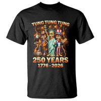 Tung Tung Tung Sahur 250 Years American T Shirt Funny Brainrot Meme 4th of July