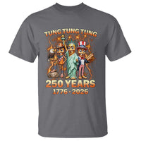 Tung Tung Tung Sahur 250 Years American T Shirt Funny Brainrot Meme 4th of July