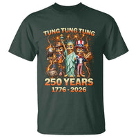 Tung Tung Tung Sahur 250 Years American T Shirt Funny Brainrot Meme 4th of July