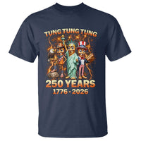 Tung Tung Tung Sahur 250 Years American T Shirt Funny Brainrot Meme 4th of July