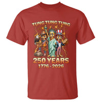 Tung Tung Tung Sahur 250 Years American T Shirt Funny Brainrot Meme 4th of July