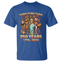 Tung Tung Tung Sahur 250 Years American T Shirt Funny Brainrot Meme 4th of July