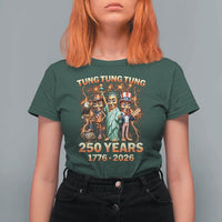 Tung Tung Tung Sahur 250 Years American T Shirt For Women Funny Brainrot Meme 4th of July