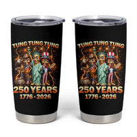 Tung Tung Tung Sahur 250 Years American Tumbler Cup Funny Brainrot Meme 4th of July