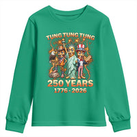 Tung Tung Tung Sahur 250 Years American Youth Sweatshirt Funny Brainrot Meme 4th of July