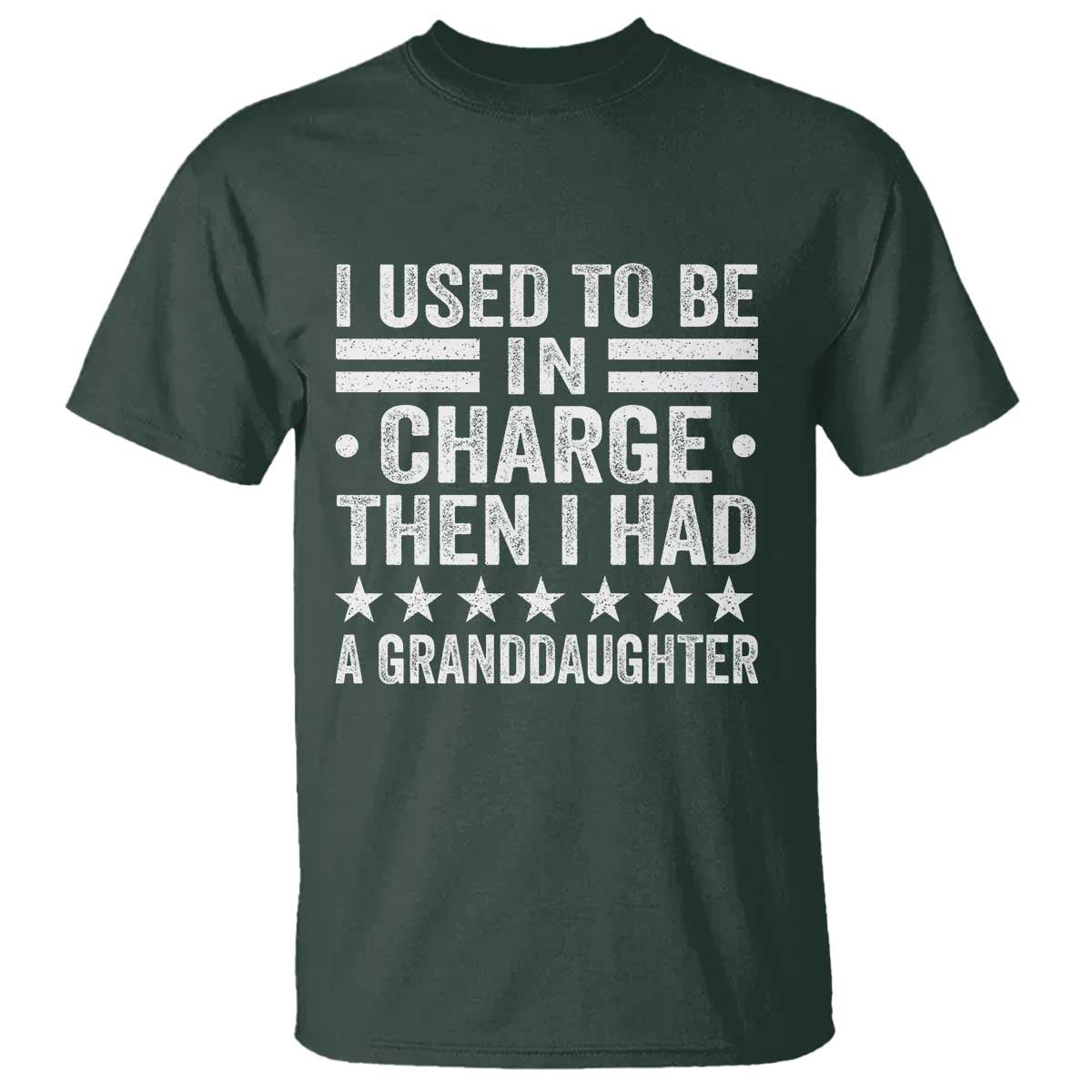 I Used To Be In Charge Then I Had A Granddaughter T Shirt Funny Girl Grandpa