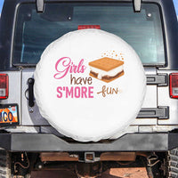 Funny Girls Have Smore Fun Spare Tire Cover Camping Food S'more
