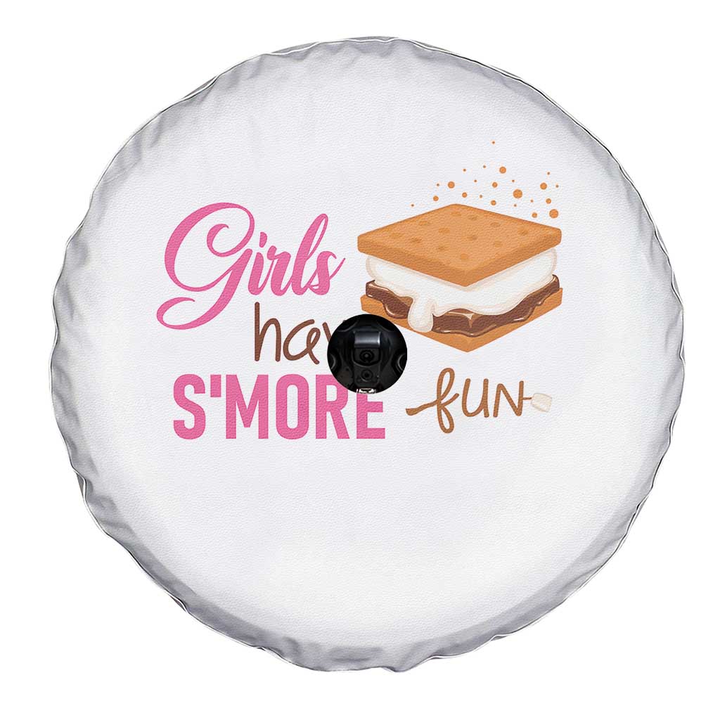 Funny Girls Have Smore Fun Spare Tire Cover Camping Food S'more