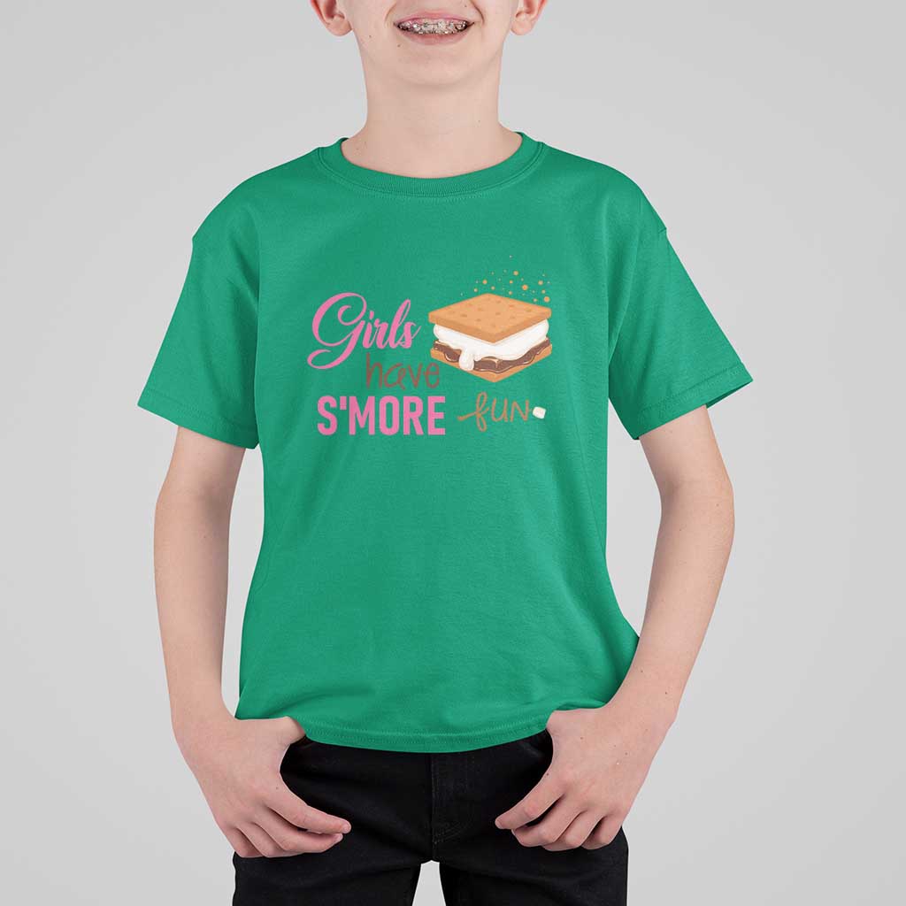 Funny Girls Have Smore Fun T Shirt For Kid Camping Food S'more - Wonder Print Shop