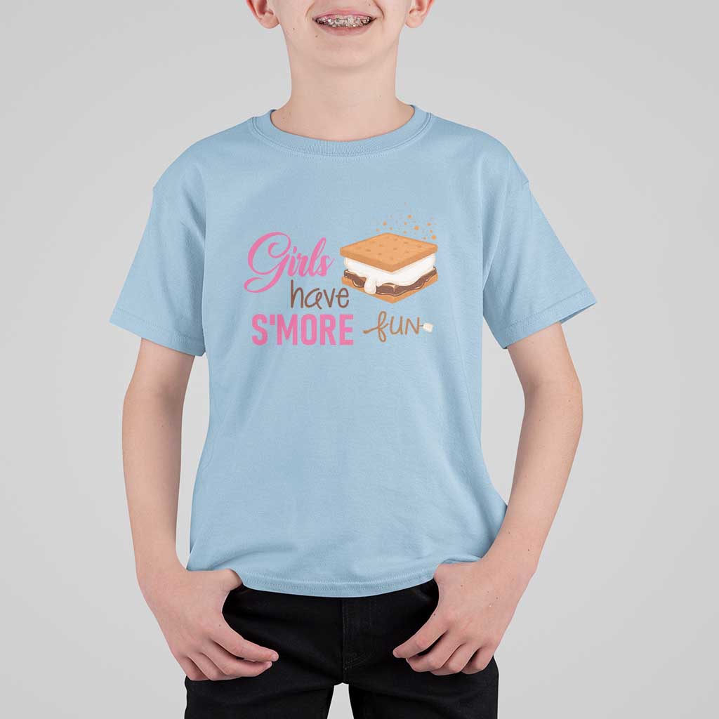Funny Girls Have Smore Fun T Shirt For Kid Camping Food S'more - Wonder Print Shop