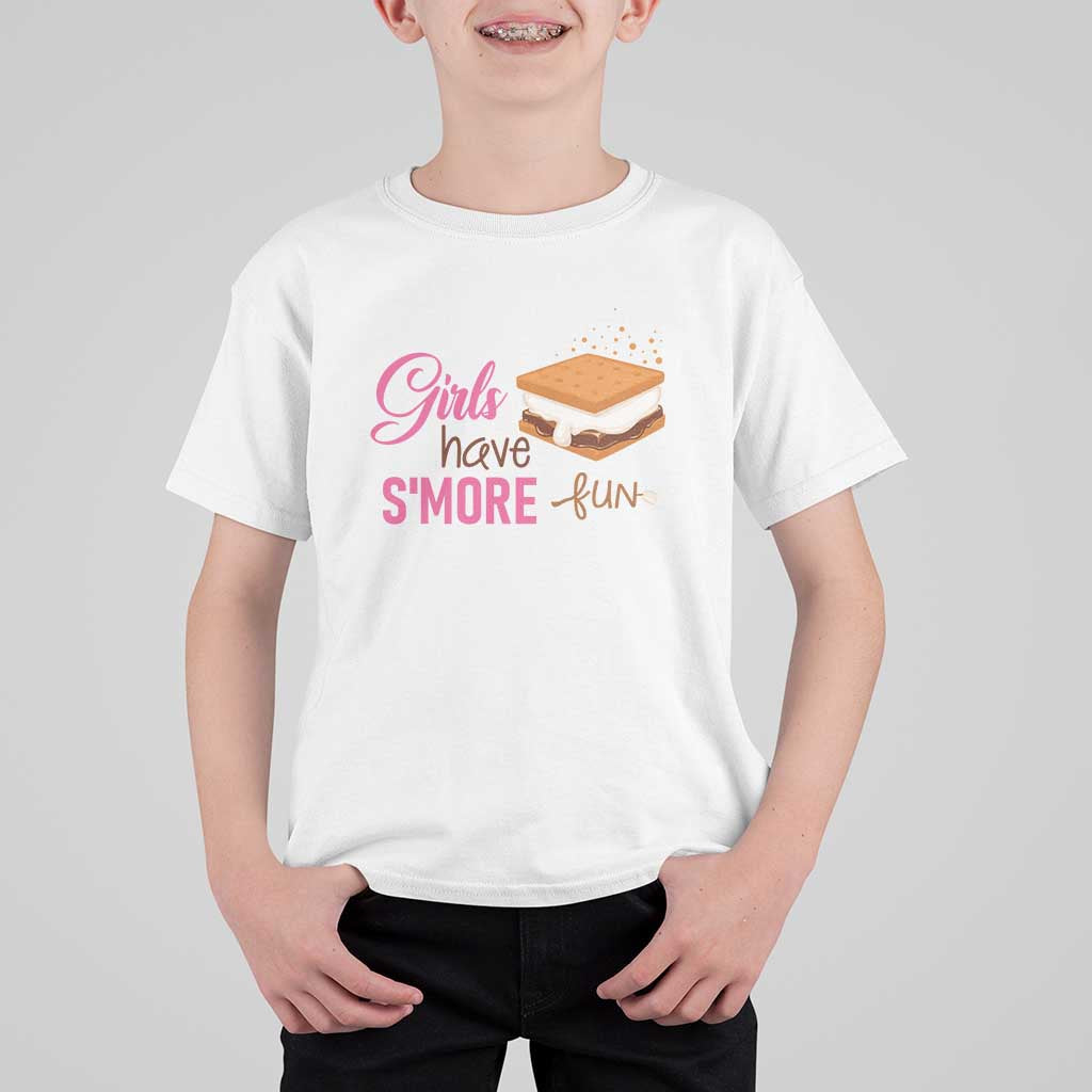 Funny Girls Have Smore Fun T Shirt For Kid Camping Food S'more - Wonder Print Shop