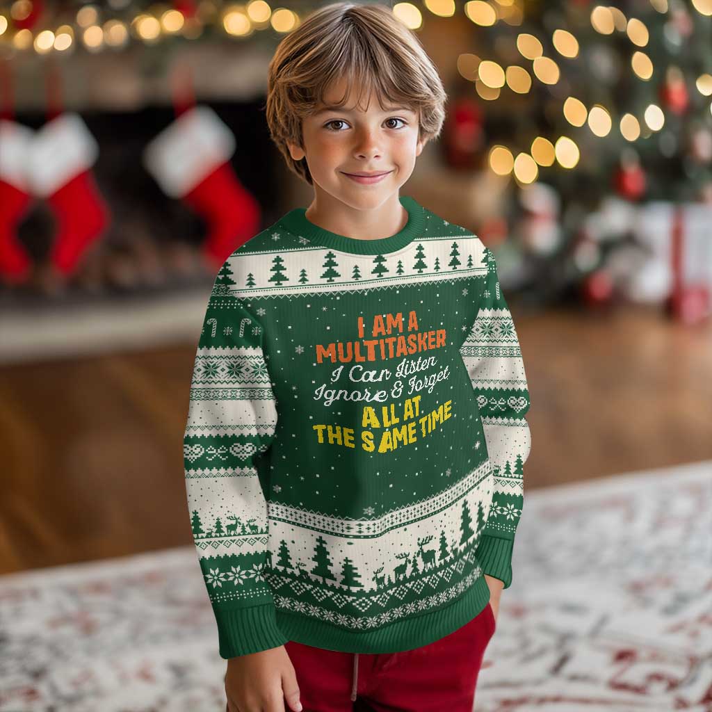 I Am A Multitasker I Can Listen Ignore And Forget All At The Same Ugly Christmas Sweater Funny Saying - Wonder Print Shop