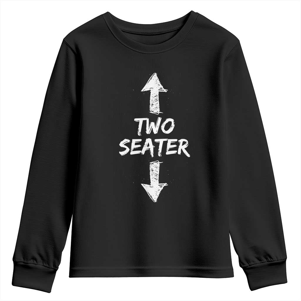 Funny Two Seater Youth Sweatshirt Dirty Adult Humor Offensive Gag - Wonder Print Shop