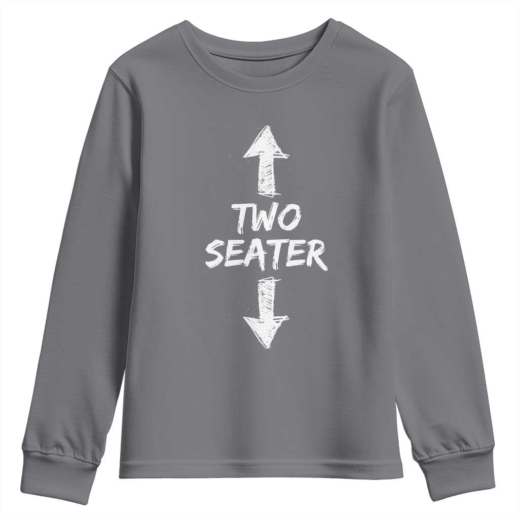 Funny Two Seater Youth Sweatshirt Dirty Adult Humor Offensive Gag - Wonder Print Shop