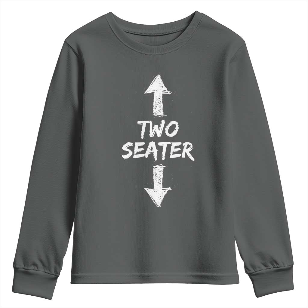 Funny Two Seater Youth Sweatshirt Dirty Adult Humor Offensive Gag - Wonder Print Shop