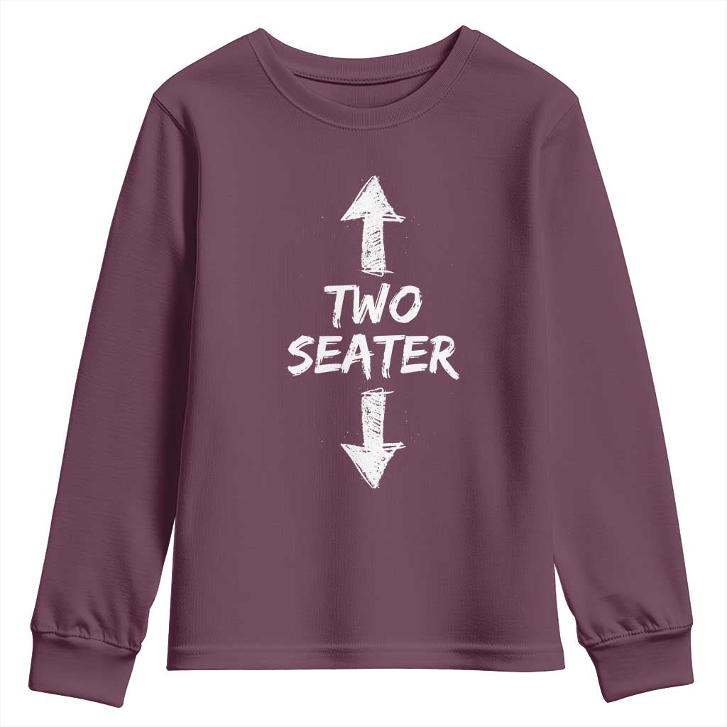 Funny Two Seater Youth Sweatshirt Dirty Adult Humor Offensive Gag - Wonder Print Shop