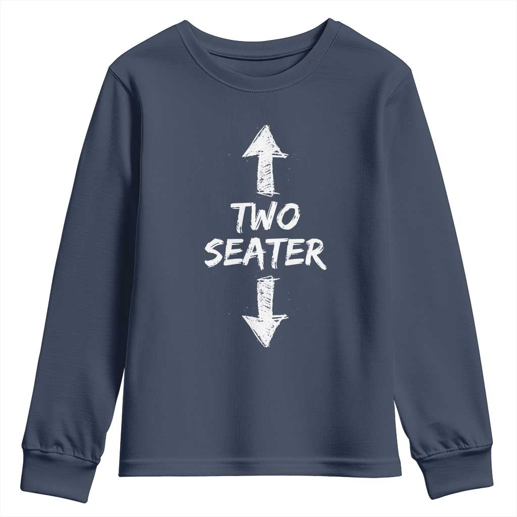 Funny Two Seater Youth Sweatshirt Dirty Adult Humor Offensive Gag - Wonder Print Shop