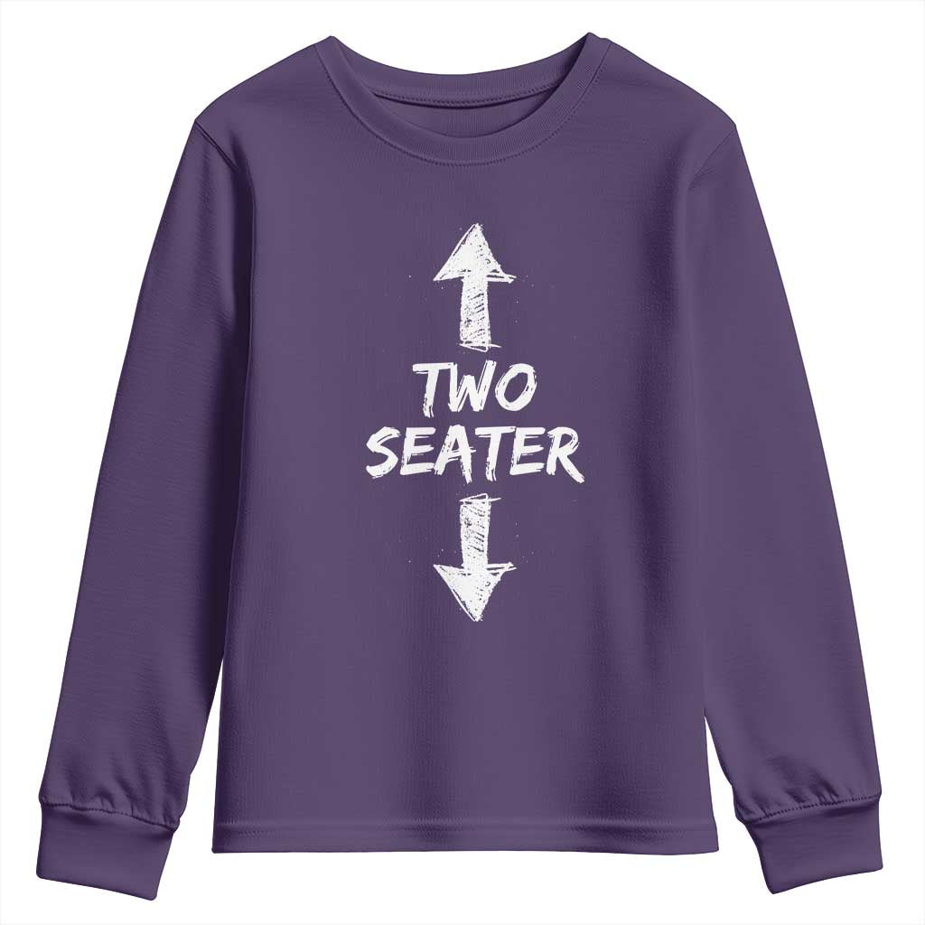 Funny Two Seater Youth Sweatshirt Dirty Adult Humor Offensive Gag - Wonder Print Shop