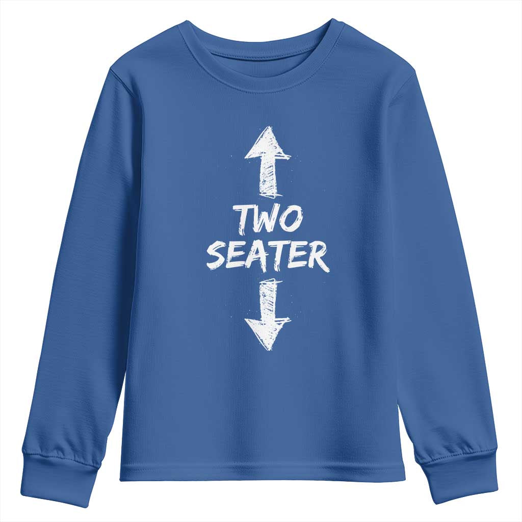 Funny Two Seater Youth Sweatshirt Dirty Adult Humor Offensive Gag - Wonder Print Shop