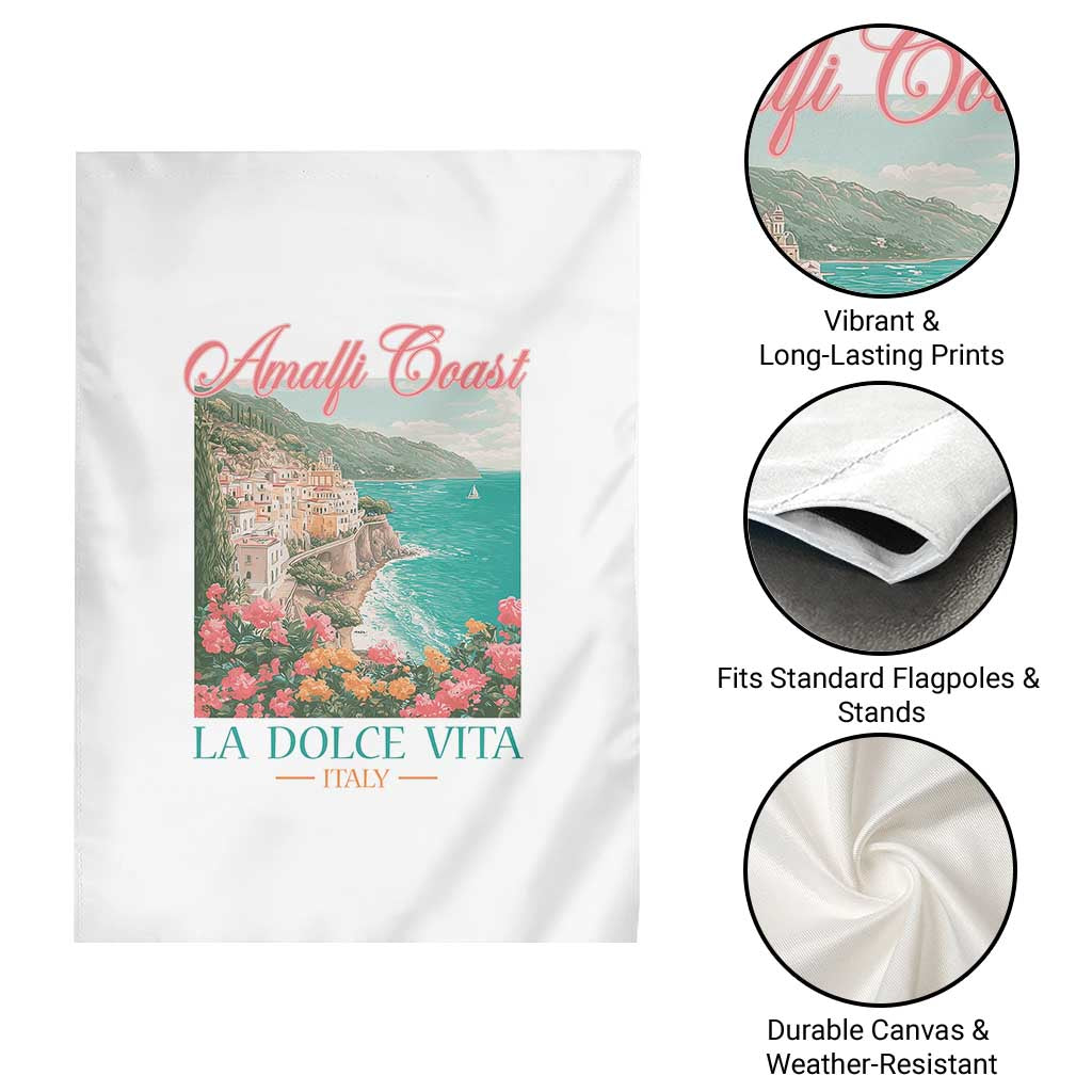 Amalfi Coast Italy Travel Trip Garden Flag La Dolce Vita Mediterranean Sea - Wonder Print Shop