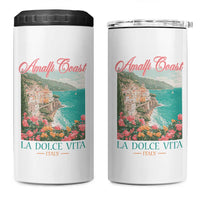Amalfi Coast Italy Travel Trip 4 in 1 Can Cooler Tumbler La Dolce Vita Mediterranean Sea - Wonder Print Shop