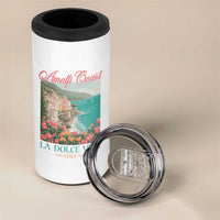 Amalfi Coast Italy Travel Trip 4 in 1 Can Cooler Tumbler La Dolce Vita Mediterranean Sea - Wonder Print Shop