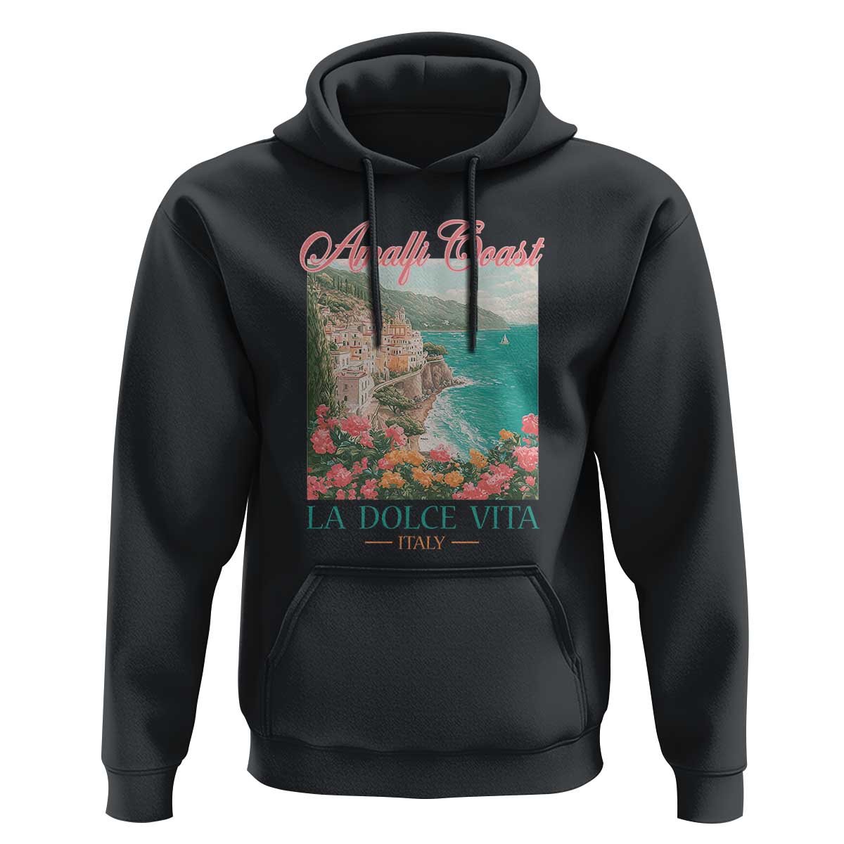 Amalfi Coast Italy Travel Trip Hoodie La Dolce Vita Mediterranean Sea - Wonder Print Shop
