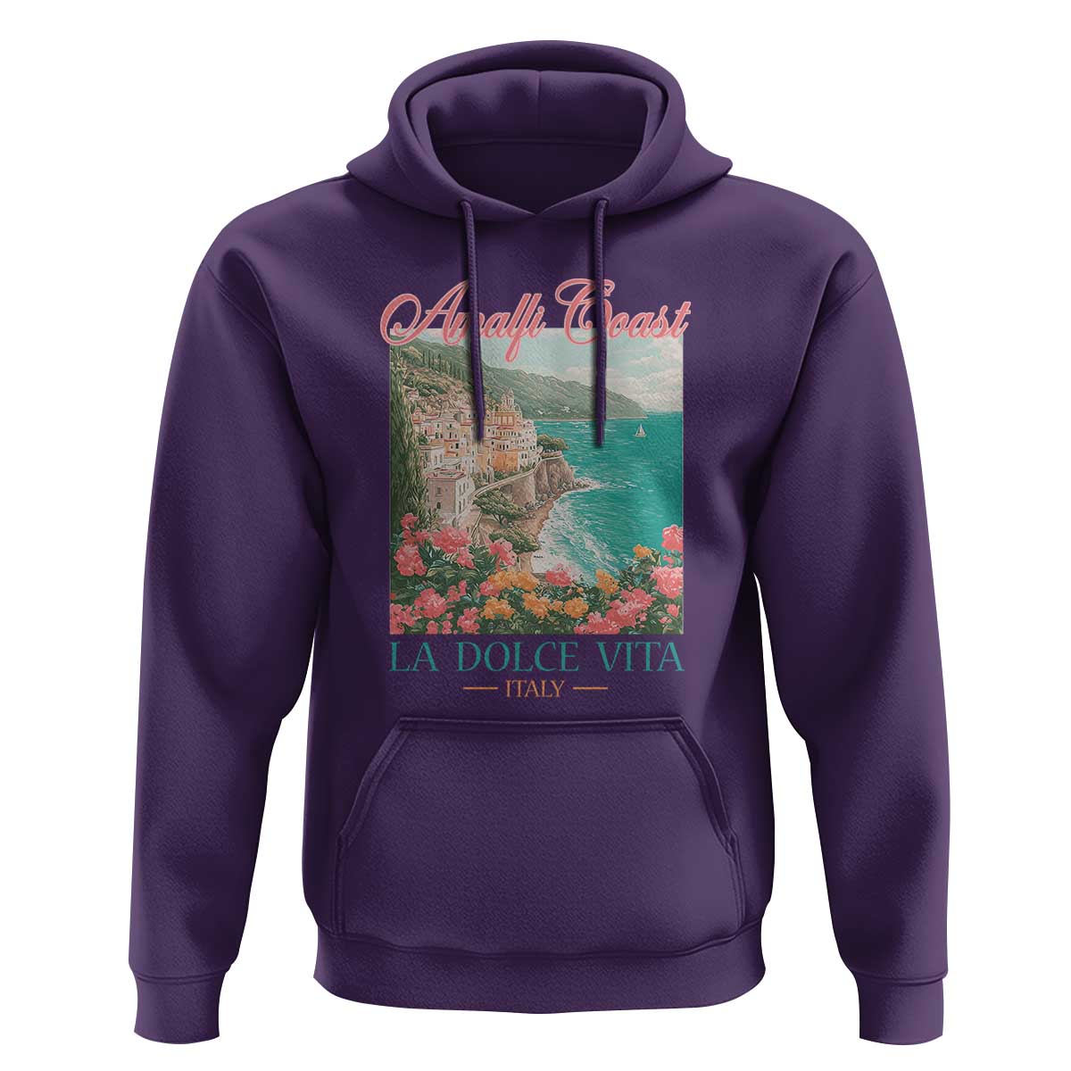 Amalfi Coast Italy Travel Trip Hoodie La Dolce Vita Mediterranean Sea - Wonder Print Shop