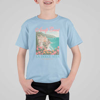 Amalfi Coast Italy Travel Trip T Shirt For Kid La Dolce Vita Mediterranean Sea - Wonder Print Shop