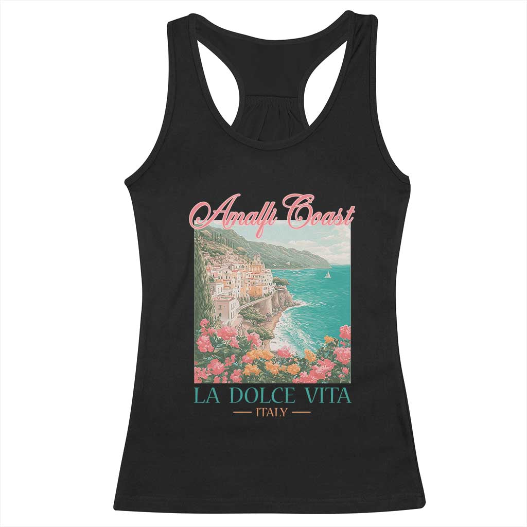 Amalfi Coast Italy Travel Trip Racerback Tank Top La Dolce Vita Mediterranean Sea - Wonder Print Shop